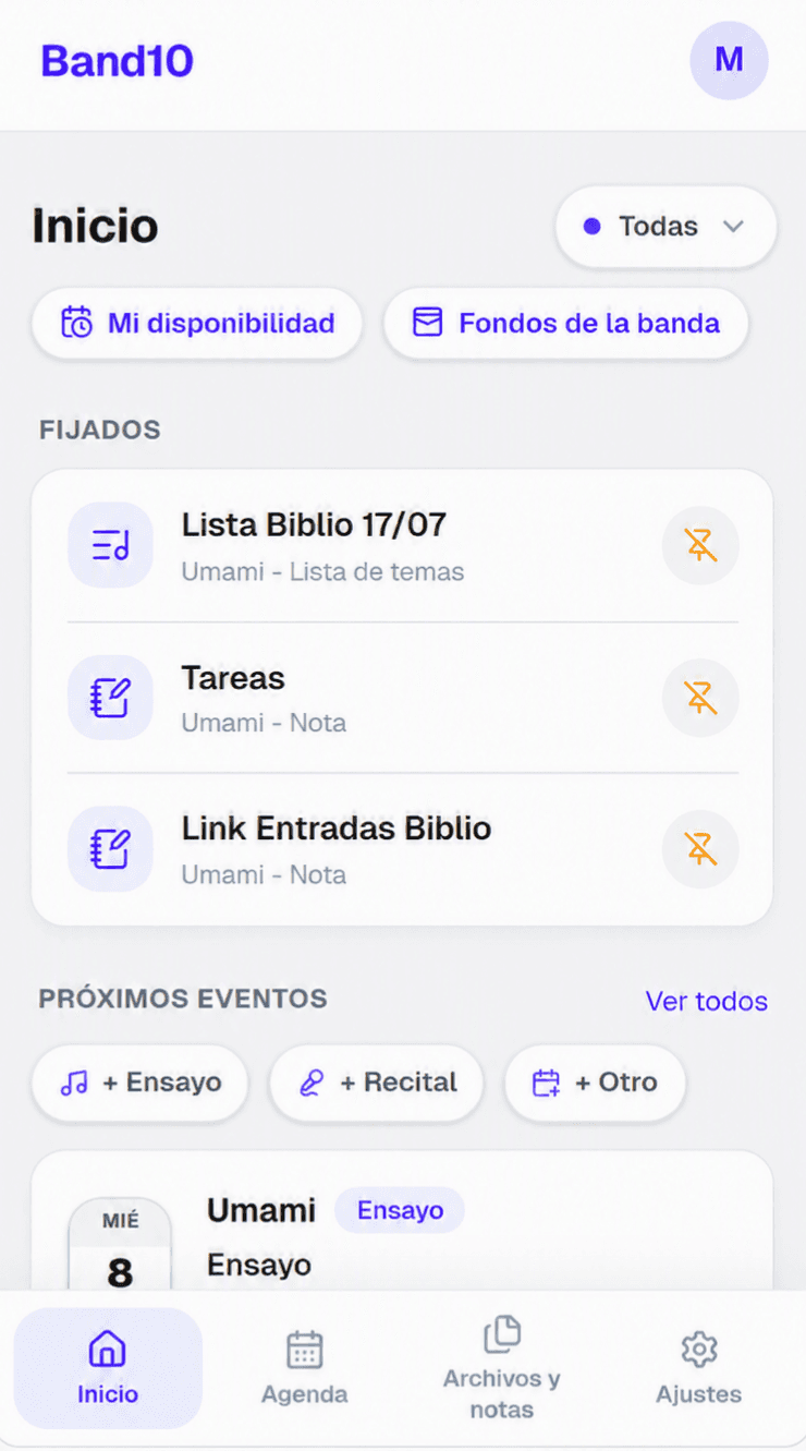 Band10 dashboard